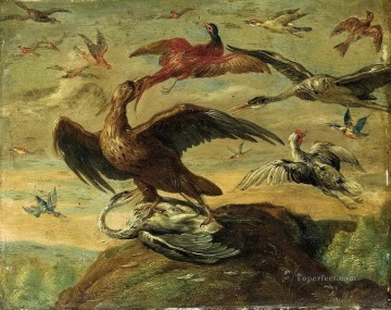  birds Oil Painting - Kessel I Jan van Birds